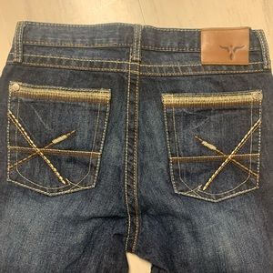 Wrangler 20X Blue Jeans Embroidery